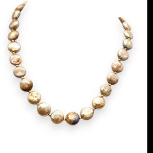 14k Coin Pearl Necklace